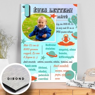 Köszöntő 1éves lettem- Máté babás fotókollázs | MyPrintPix