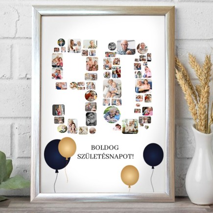 Köszöntő - 90 születésnapi fotókollázs | MyPrintPix