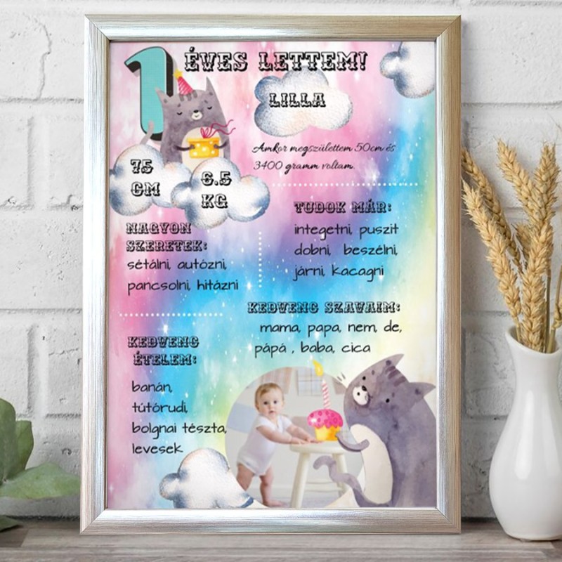 Köszöntő 1éves lettem- Lilla