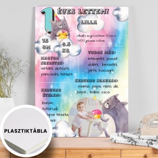 Köszöntő 1éves lettem- Lilla babás fotókollázs | MyPrintPix