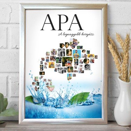 Köszöntő - Horgász apák napi fotókollázs | MyPrintPix