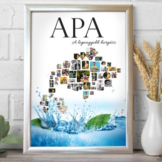 Köszöntő - Horgász apák napi fotókollázs | MyPrintPix