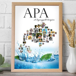 Köszöntő - Horgász apák napi fotókollázs | MyPrintPix