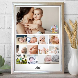 Köszöntő 12 hónap babás fotókollázs | MyPrintPix