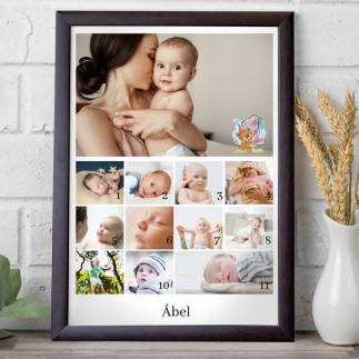 Köszöntő 12 hónap babás fotókollázs | MyPrintPix