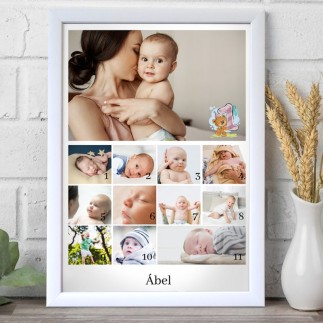 Köszöntő 12 hónap babás fotókollázs | MyPrintPix