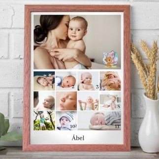 Köszöntő 12 hónap babás fotókollázs | MyPrintPix