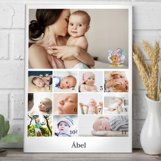 Köszöntő 12 hónap babás fotókollázs | MyPrintPix