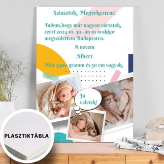 Megérkeztem dinamikus babás fotókollázs | MyPrintPix