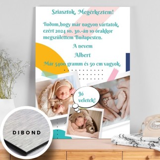 Megérkeztem dinamikus babás fotókollázs | MyPrintPix