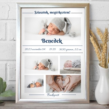 Megérkeztem sok képes babás fotókollázs | MyPrintPix