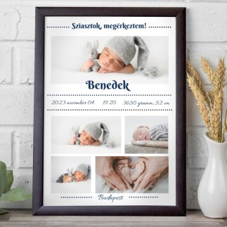 Megérkeztem sok képes babás fotókollázs | MyPrintPix