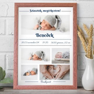 Megérkeztem sok képes babás fotókollázs | MyPrintPix