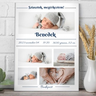 Megérkeztem sok képes babás fotókollázs | MyPrintPix