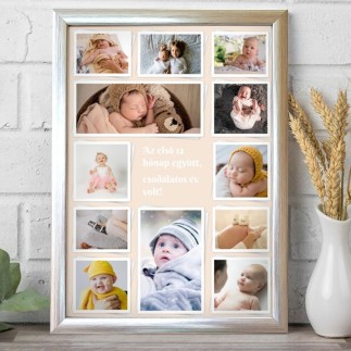 Köszöntő 12 hónap képekben babás fotókollázs | MyPrintPix