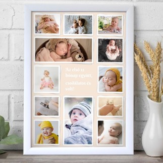 Köszöntő 12 hónap képekben babás fotókollázs | MyPrintPix