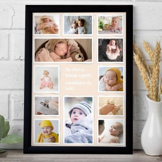 Köszöntő 12 hónap képekben babás fotókollázs | MyPrintPix