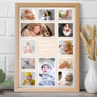 Köszöntő 12 hónap képekben babás fotókollázs | MyPrintPix