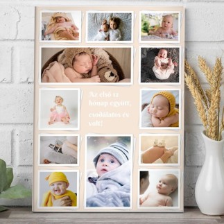 Köszöntő 12 hónap képekben babás fotókollázs | MyPrintPix