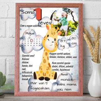 Köszöntő 1 éves babás fotókollázs | MyPrintPix