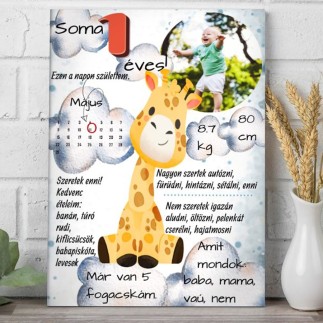 Köszöntő 1 éves babás fotókollázs | MyPrintPix