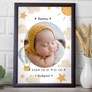 Megérkeztem -Léghajó babás fotókollázs | MyPrintPix