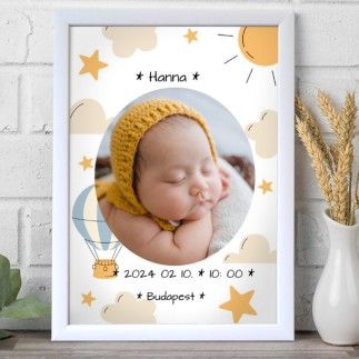 Megérkeztem -Léghajó babás fotókollázs | MyPrintPix