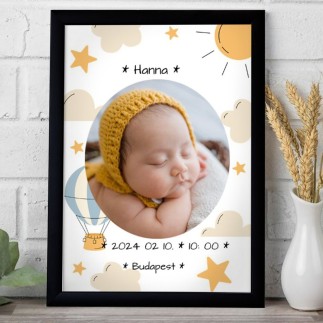 Megérkeztem -Léghajó babás fotókollázs | MyPrintPix