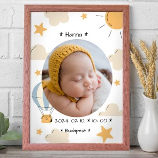 Megérkeztem -Léghajó babás fotókollázs | MyPrintPix