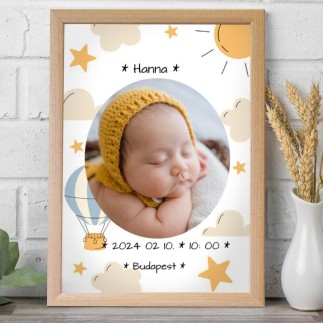 Megérkeztem -Léghajó babás fotókollázs | MyPrintPix