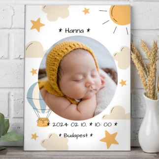 Megérkeztem -Léghajó babás fotókollázs | MyPrintPix