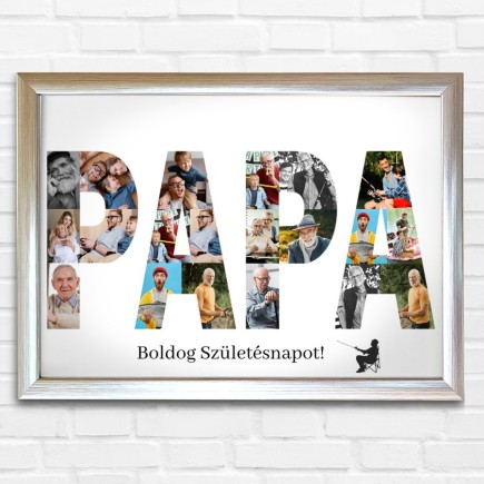 Papa fekvő apák napi fotókollázs | MyPrintPix