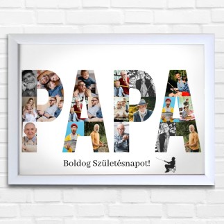 Papa fekvő apák napi fotókollázs | MyPrintPix