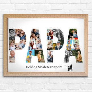 Papa fekvő apák napi fotókollázs | MyPrintPix