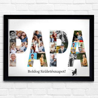 Papa fekvő apák napi fotókollázs | MyPrintPix