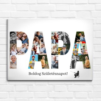 Papa fekvő apák napi fotókollázs | MyPrintPix