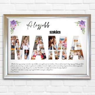 A legjobb szakács- Mama fekvő anyák napi fotókollázs | MyPrintPix