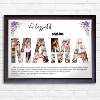 A legjobb szakács- Mama fekvő anyák napi fotókollázs | MyPrintPix