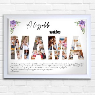 A legjobb szakács- Mama fekvő anyák napi fotókollázs | MyPrintPix