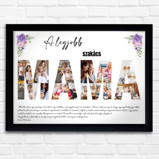 A legjobb szakács- Mama fekvő anyák napi fotókollázs | MyPrintPix