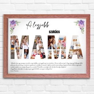 A legjobb szakács- Mama fekvő anyák napi fotókollázs | MyPrintPix
