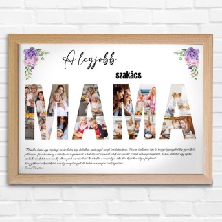 A legjobb szakács- Mama fekvő anyák napi fotókollázs | MyPrintPix