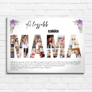 A legjobb szakács- Mama fekvő anyák napi fotókollázs | MyPrintPix