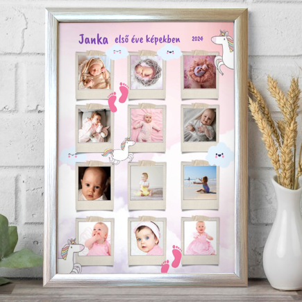Köszöntő 1éves lettem- 12 képes babás fotókollázs | MyPrintPix
