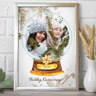 Köszöntő - Hógömb karácsonyi fotókollázs | MyPrintPix