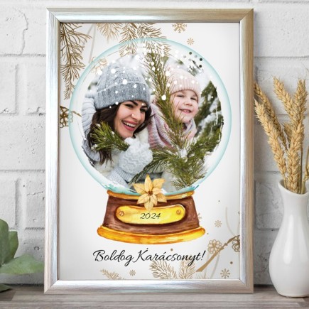 Köszöntő - Hógömb karácsonyi fotókollázs | MyPrintPix