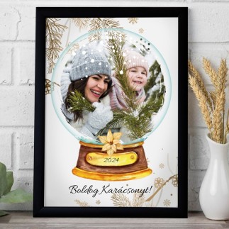 Köszöntő - Hógömb karácsonyi fotókollázs | MyPrintPix