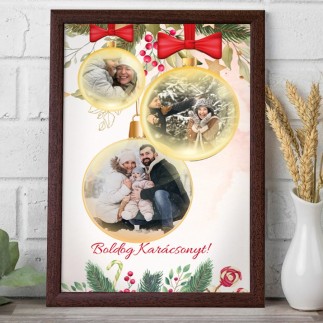 Köszöntő - Karácsonyi dísz karácsonyi fotókollázs | MyPrintPix