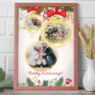 Köszöntő - Karácsonyi dísz karácsonyi fotókollázs | MyPrintPix