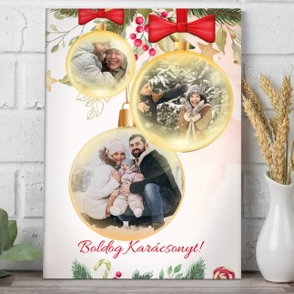 Köszöntő - Karácsonyi dísz karácsonyi fotókollázs | MyPrintPix